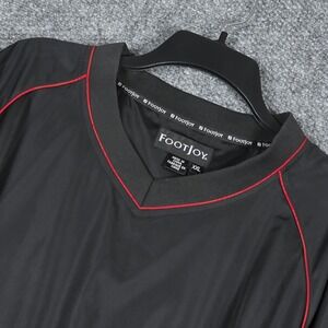 FootJoy Windbreaker Pullover Mens XXL Black V-Neck Golf Jacket
